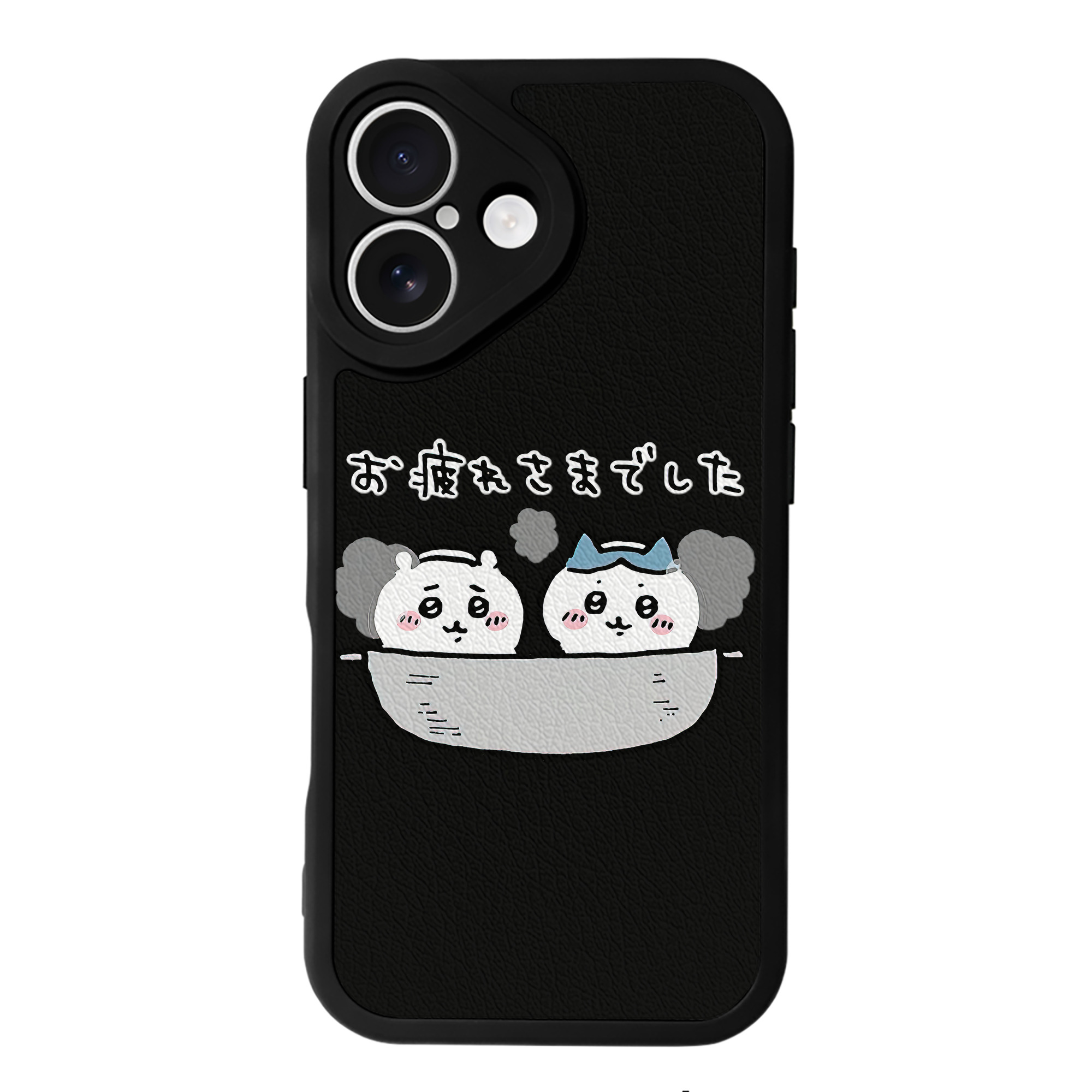 （画像用） ちいかわ ハチワレ Chii-kawa hachiware 【iPhone 16シリーズ対応】シリコンスマホケース（レザー調） 材質：シリコン